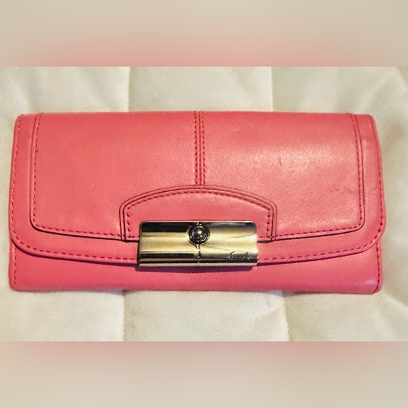 Coach Handbags - Coach Kristen Pink Leather Wallet